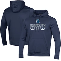 Men's Under Armour  Navy Monmouth Hawks Baseball Pullover Hoodie