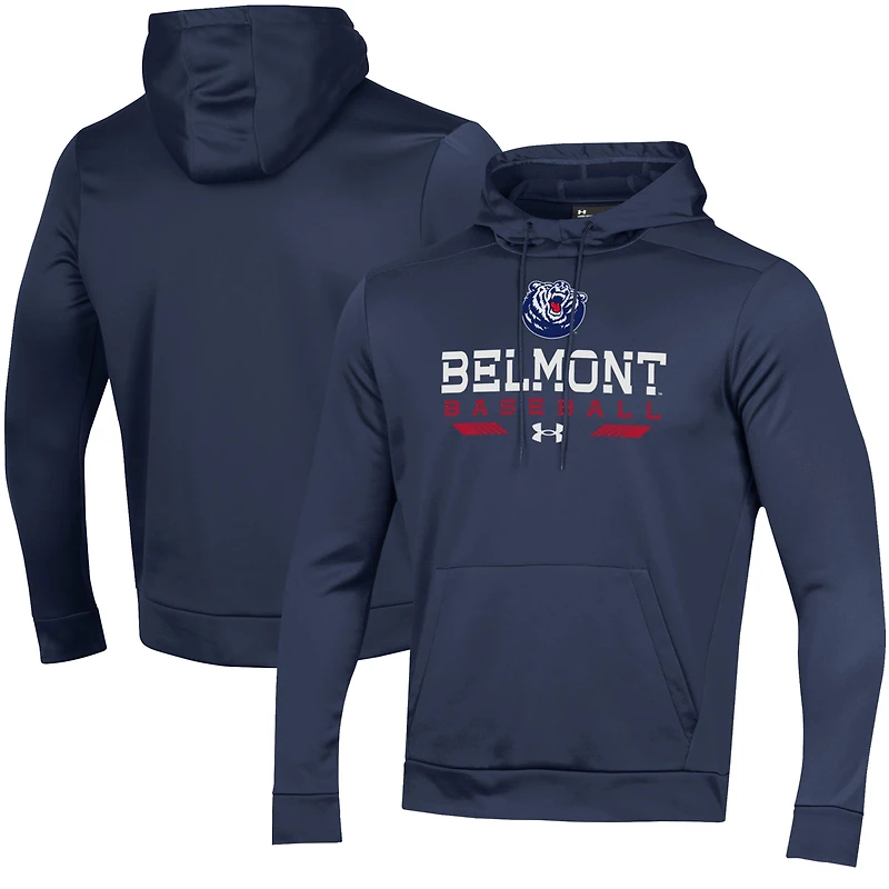 Men's Under Armour  Navy Belmont Bruins Baseball Pullover Hoodie