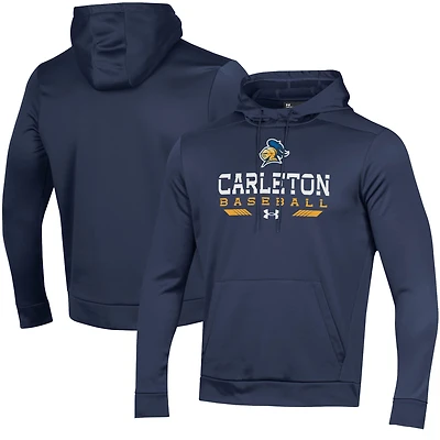 Men's Under Armour  Navy Carleton Knights Baseball Pullover Hoodie