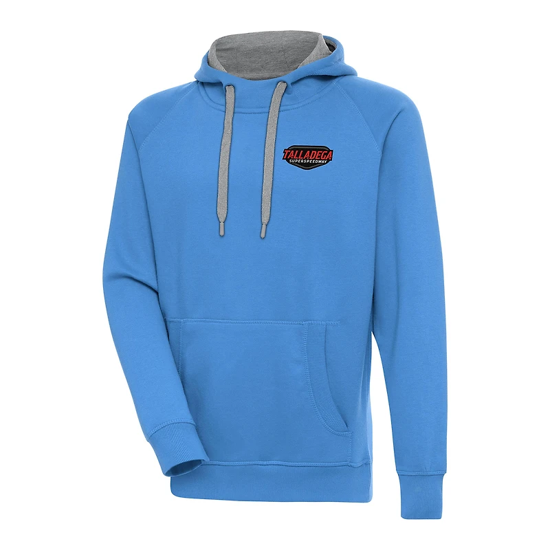 Men's Antigua Powder Blue Talladega Superspeedway Victory Pullover Hoodie