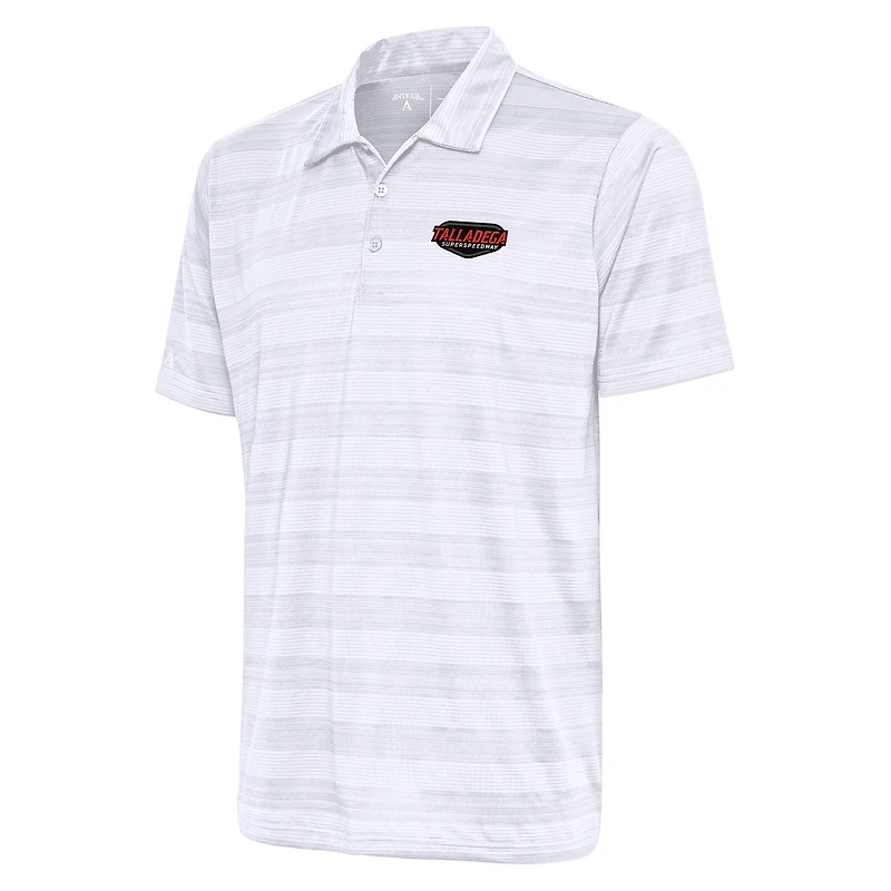 Men's Antigua White Talladega Superspeedway Compass Polo