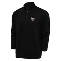 Men's Antigua Black Iowa Speedway Generation Quarter-Zip Pullover Top
