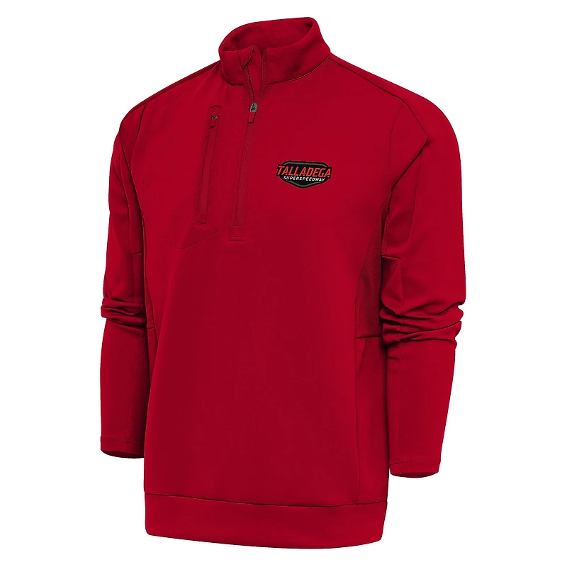 Men's Antigua Red Talladega Superspeedway Generation Quarter-Zip Pullover Top