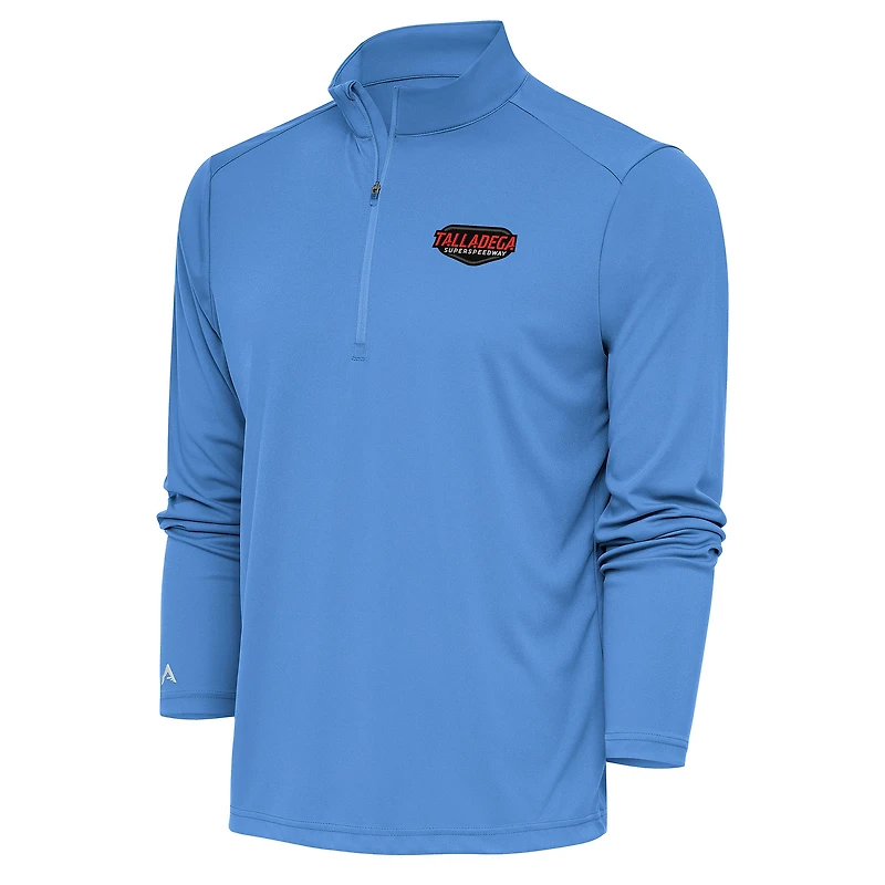 Men's Antigua Powder Blue Talladega Superspeedway Tribute Quarter-Zip Pullover Top