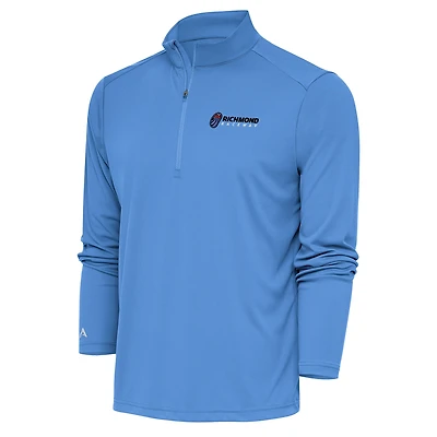 Men's Antigua Powder Blue Richmond Raceway Tribute Quarter-Zip Pullover Top