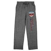 Men's  Graphite Transformers Autobots Logo Pajama Pants