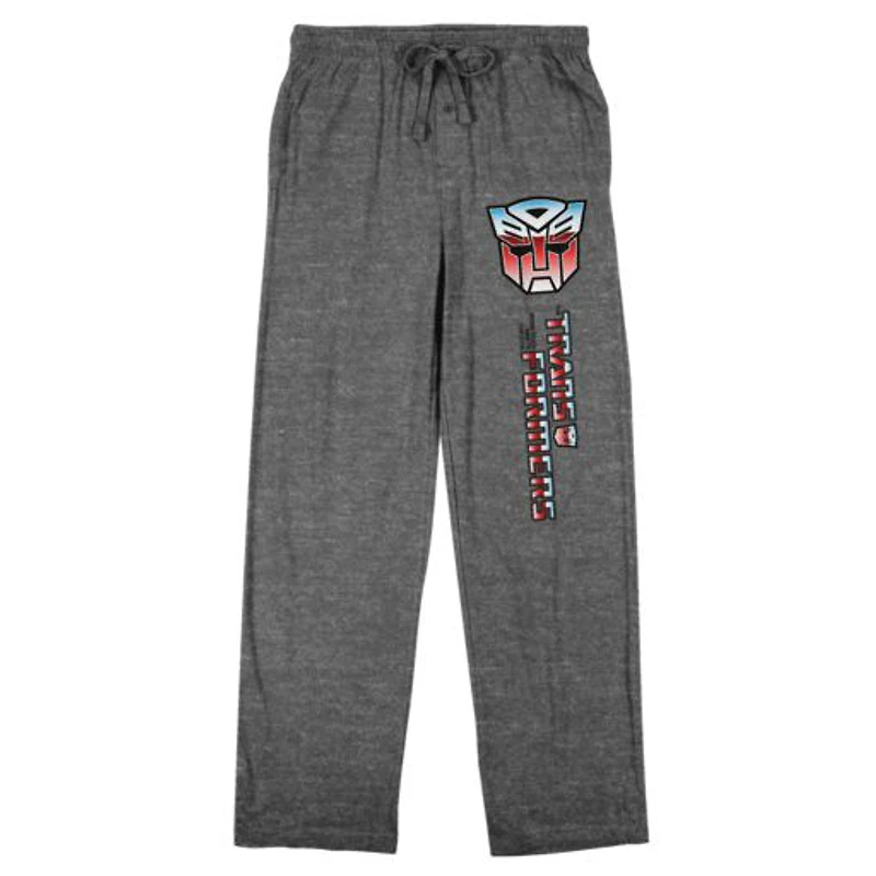 Men's Graphite Transformers Autobots Logo Pajama Pants