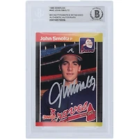John Smoltz Atlanta Braves Autographed 1989 Donruss Silver Ink #642 Beckett Fanatics Witnessed Authenticated Rookie Card