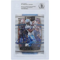 Amon-Ra St. Brown Detroit Lions Autographed 2021 Panini Select #73 Beckett Fanatics Witnessed Authenticated Rookie Card