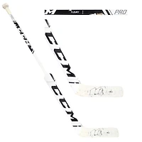 Marc-Andre Fleury Vegas Golden Knights Autographed Game-Used White CCM Stick vs. Arizona Coyotes on May 1, 2021 - Career Win #489