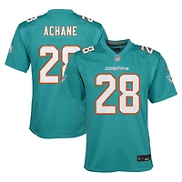 Youth Nike De’Von Achane Aqua Miami Dolphins Game Jersey