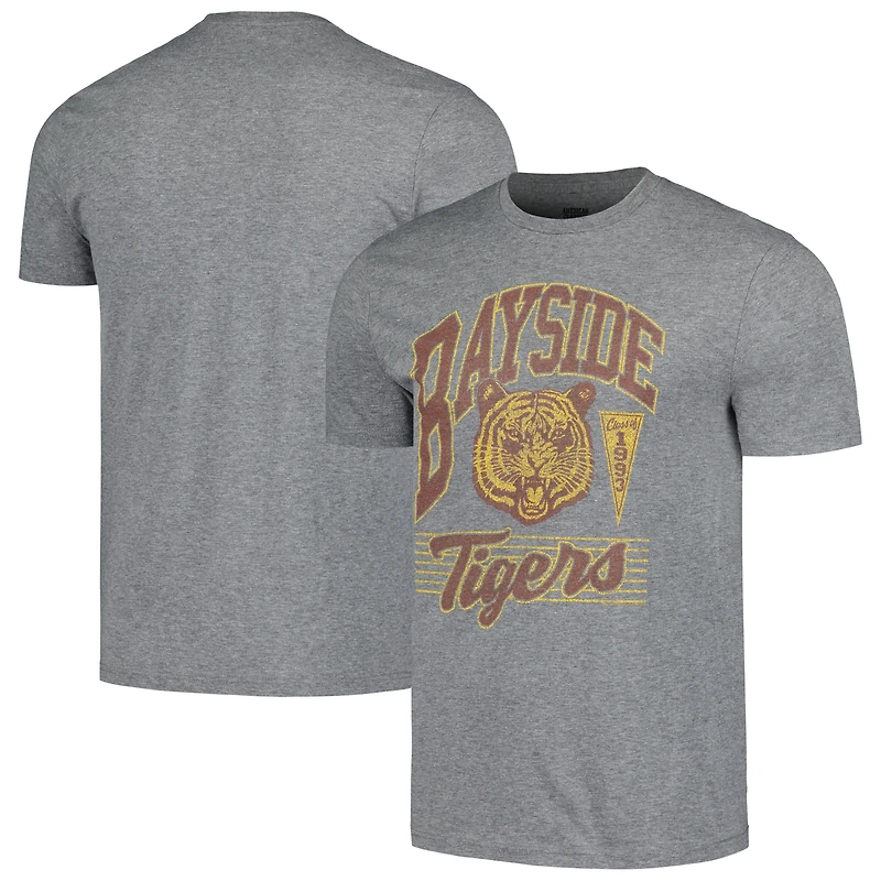 Unisex Heather Charcoal Saved by the Bell Bayside Tigers Graphic T-Shirt