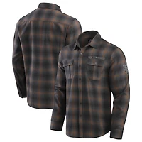 Men's Darius Rucker Collection by Fanatics Tan New York Mets Classic Flannel Long Sleeve Button-Up Shirt