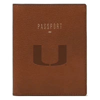 Fossil Brown Miami Hurricanes Travel RFID Passport Case