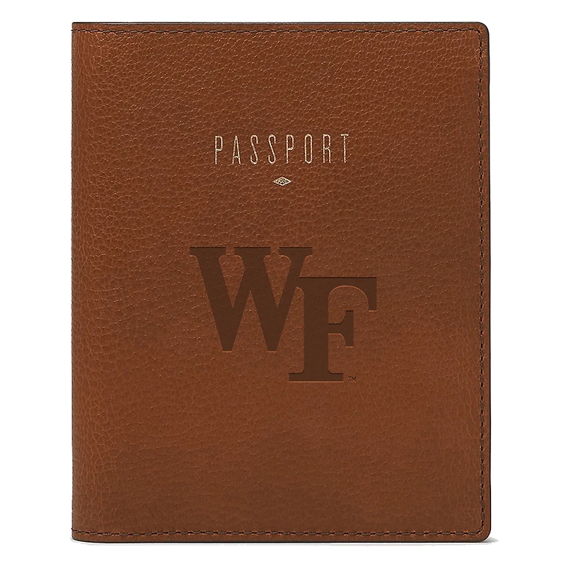 Fossil Brown Wake Forest Demon Deacons Travel RFID Passport Case