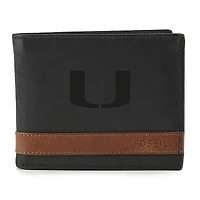 Fossil Miami Hurricanes Quinn Flip ID Bifold Wallet