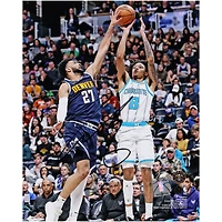 Jamal Murray Denver Nuggets Autographed 8" x 10" Block vs. Charlotte Hornets Photograph