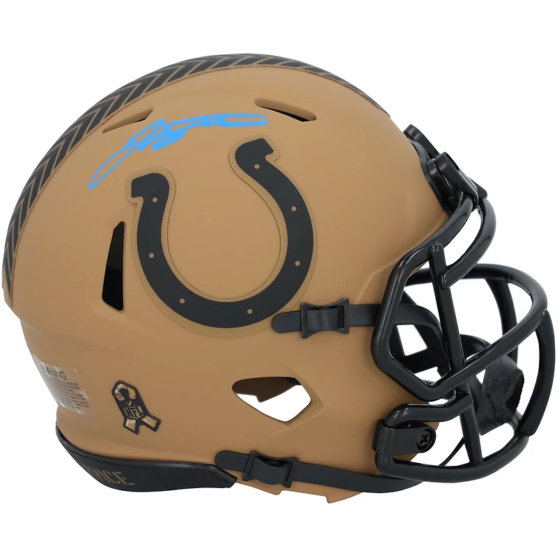 Jonathan Taylor Indianapolis Colts Autographed 2023 Salute to Service Speed Mini Helmet