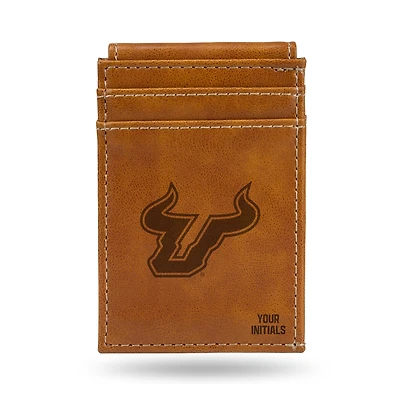 Brown South Florida Bulls Personalized Front Pocket Wallet