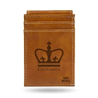 Brown Columbia University Personalized Front Pocket Wallet