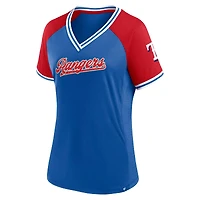 Women's Profile Royal Texas Rangers Plus Size Crossover V-Neck T-Shirt