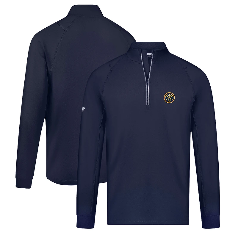 Men's Levelwear Navy Denver Nuggets Theory Insignia Core Quarter-Zip Pullover Top