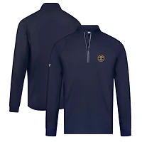Men's Levelwear Navy Denver Nuggets Theory Insignia Core Quarter-Zip Pullover Top