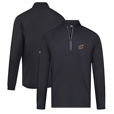 Men's Levelwear Black Cleveland Cavaliers Theory Insignia Core Quarter-Zip Pullover Top