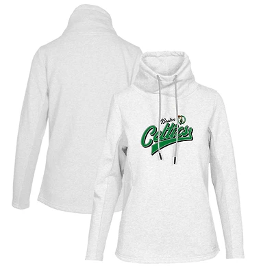 Women's Levelwear White Boston Celtics Loop Retro Pullover Hoodie