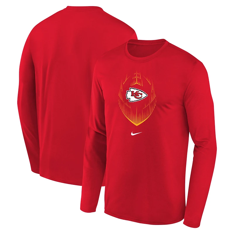 Youth Nike Red Kansas City Chiefs Legend Icon Long Sleeve T-Shirt