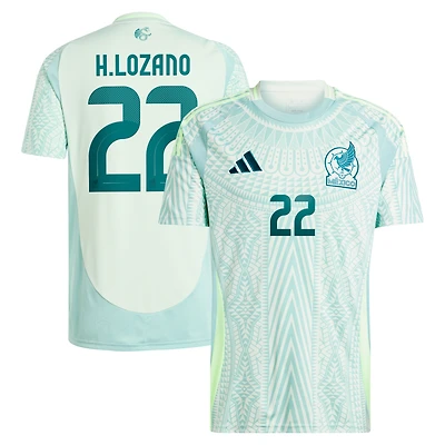 Men's adidas Hirving Lozano Green Mexico National Team 2024 Away Replica Player Jersey