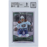 Cole Caufield Montreal Canadiens Autographed 2021-22 Upper Deck Parkhurst Prominent Prospects #PP1 Beckett Fanatics Witnessed Authenticated 9/10 Rookie Card