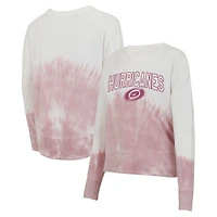 Women's Concepts Sport Pink/White Carolina Hurricanes Orchard Tie-Dye Long Sleeve Top