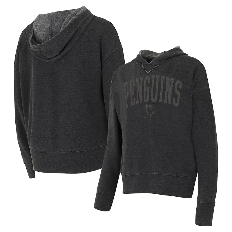 Women's Concepts Sport Charcoal Pittsburgh Penguins Volley Pullover Hoodie