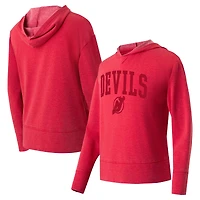Women's Concepts Sport Red New Jersey Devils Volley Pullover Hoodie