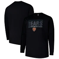 Men's Profile  Black Chicago Bears Big & Tall Pop Long Sleeve T-Shirt