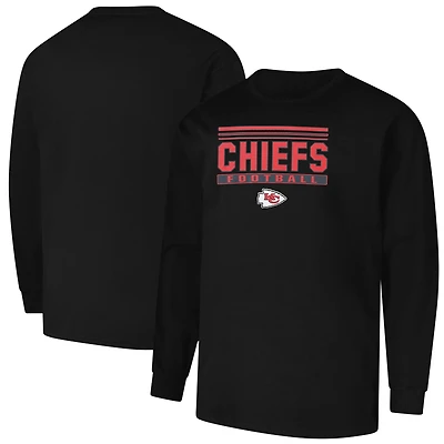 Men's Profile Black Kansas City Chiefs Big & Tall Pop Long Sleeve T-Shirt