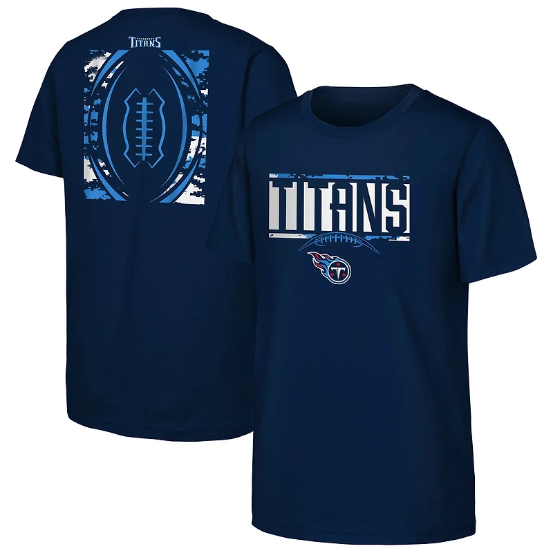Youth Navy Tennessee Titans The Blitz T-Shirt