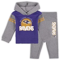 Toddler Baltimore Ravens Club House Long Sleeve Hoodie Top and Leggings Two-Piece Set