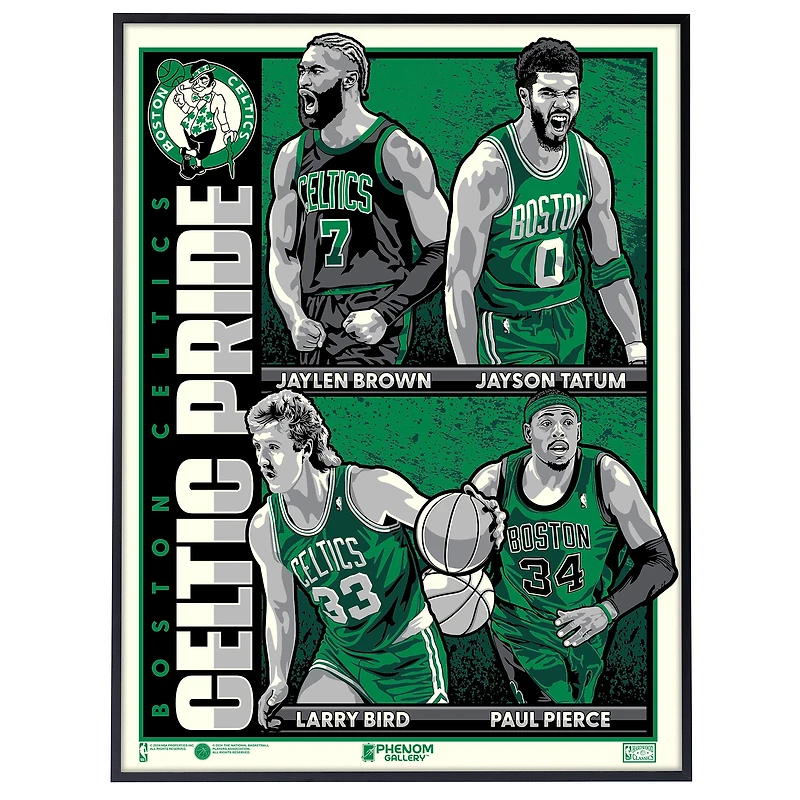 Boston Celtics Celtic Pride 18'' x 24'' Deluxe Framed Serigraph Print