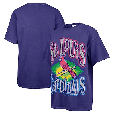 Women's '47 Navy St. Louis Cardinals Flashing Lights Boyfriend T-Shirt