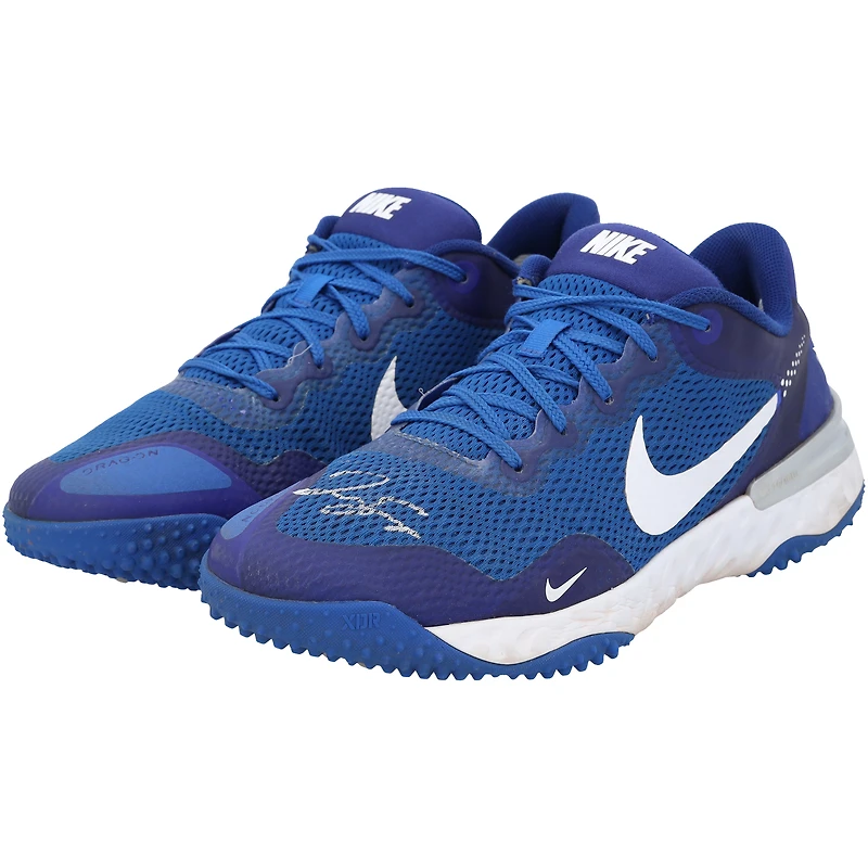 George Springer Toronto Blue Jays Autographed Player-Worn Blue Nike Alpha Shoes from the 2023 MLB Season - RG13309592-93