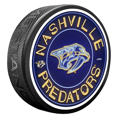 Nashville Predators Neon Replicated Puck