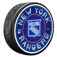 New York Rangers Neon Replicated Puck