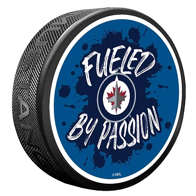 Winnipeg Jets Slogan Hockey Puck