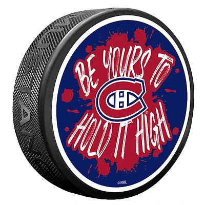 Montreal Canadiens Slogan Hockey Puck