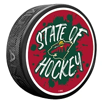 Minnesota Wild Slogan Hockey Puck