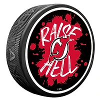 New Jersey Devils Slogan Hockey Puck