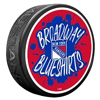 New York Rangers Slogan Hockey Puck