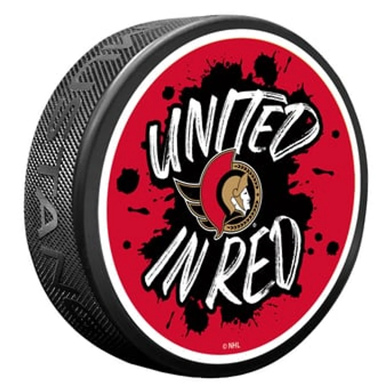 Ottawa Senators Slogan Hockey Puck